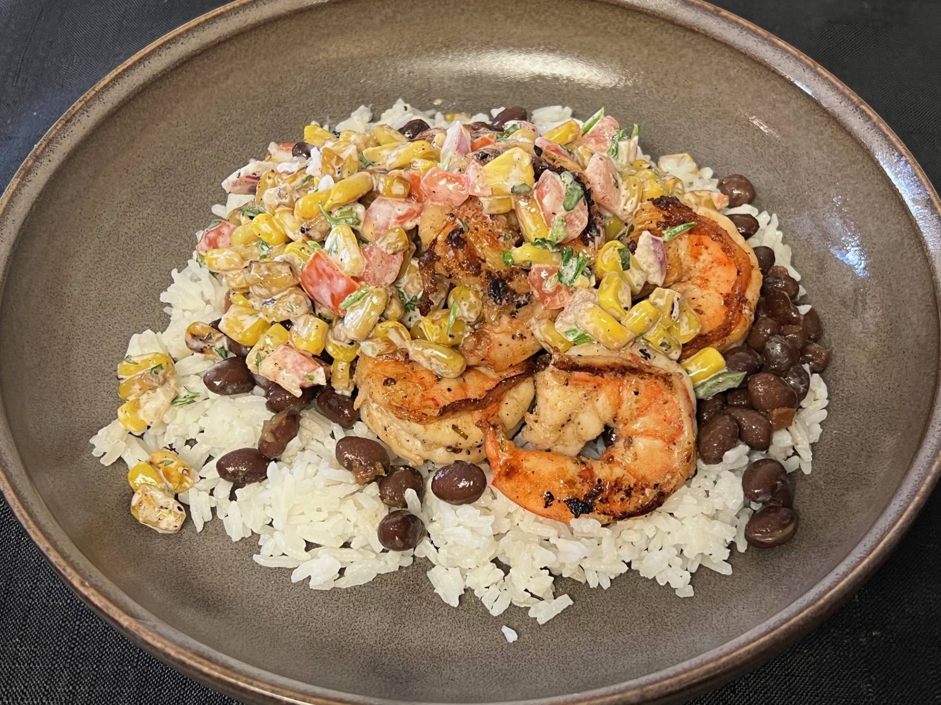Grilled Shrimp & Mexican Street corn