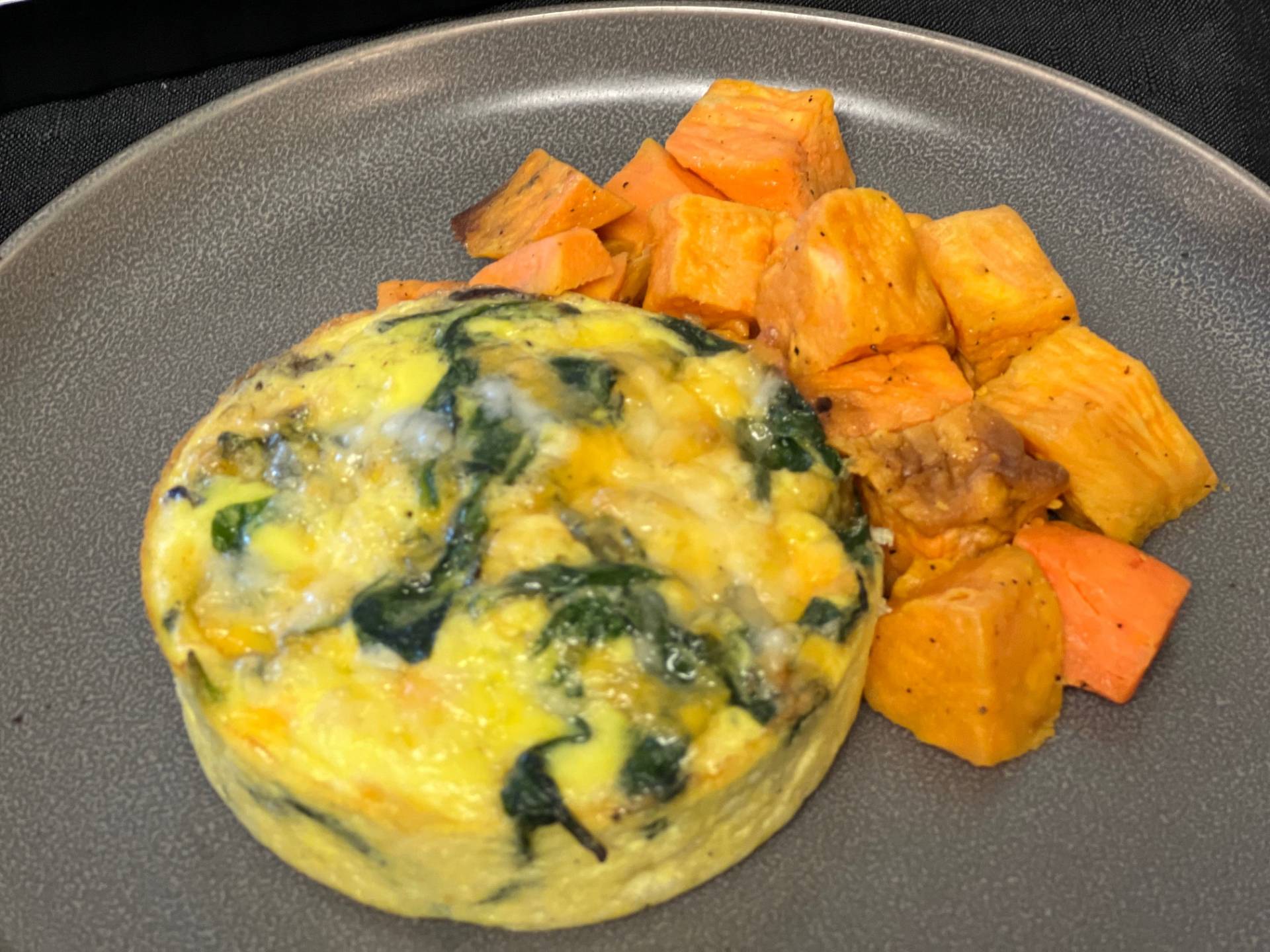 Spinach, Mushroom & Cheddar Omelette