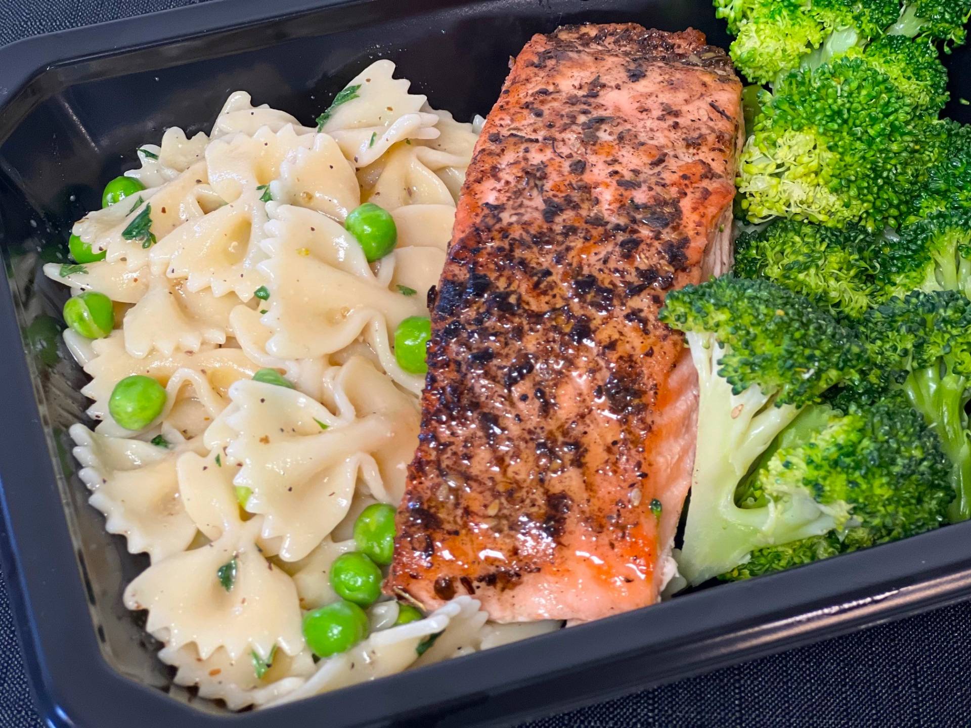 Lemon Parmesan Farfalle & Salmon